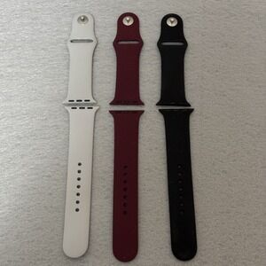 4 Silicone Watch Bands For Apple Watch Various Colors,  38mm/40mm M/L